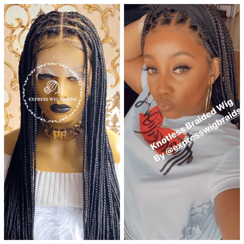 Knotless braid wig